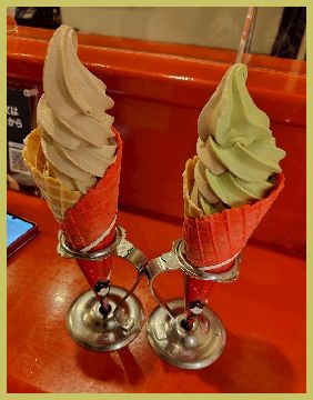 ひがし茶屋街で食べたソフトクリーム